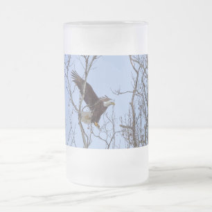 Caneca De Cerveja Vidro Jateado Peixe Jante Entrega De Fosco Sintético