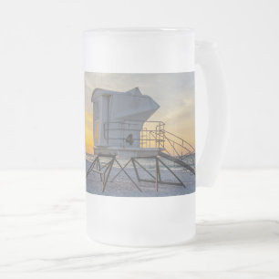 Caneca De Cerveja Vidro Jateado Pensacola Lifeguard Station Sunrise Fosco Mug