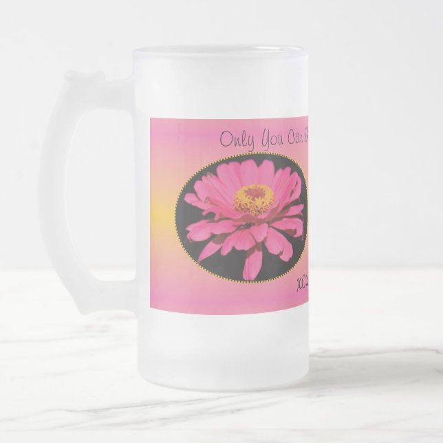 Caneca De Cerveja Vidro Jateado Perseguindo Sonhos (Esquerda)
