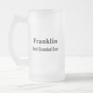 Caneca De Cerveja Vidro Jateado Personalised Best Grandad Ever Monogrammed