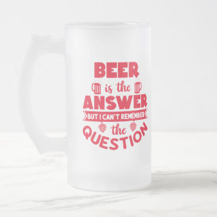 Caneca De Cerveja Vidro Jateado Personalizada, a Cerveja Engraçada é a resposta