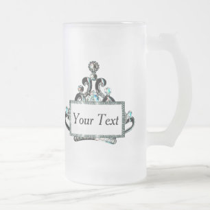 Caneca De Cerveja Vidro Jateado Personalizado "Royal Tiara"