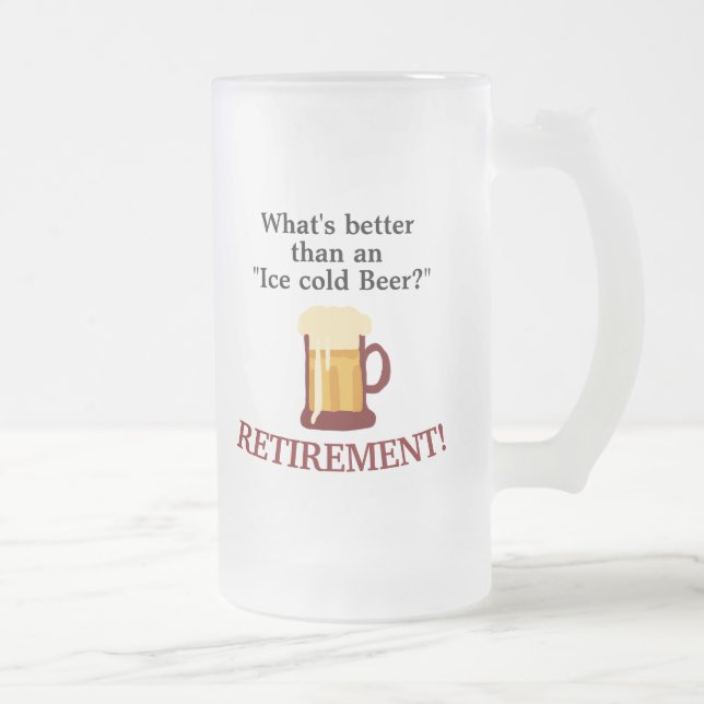 Caneca De Cerveja Vidro Jateado Personalized Beer Lovers Retirement  (Direita)