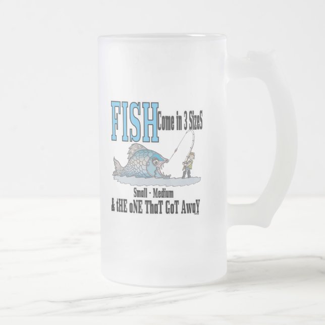 Caneca De Cerveja Vidro Jateado Pesca Engraçada De Manga Pesca Humor Pesca 3 Taman (Direita)