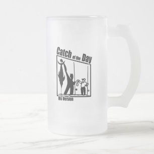 Caneca De Cerveja Vidro Jateado Pesca Engraçada De Mangueira Pesca Humor Captura D