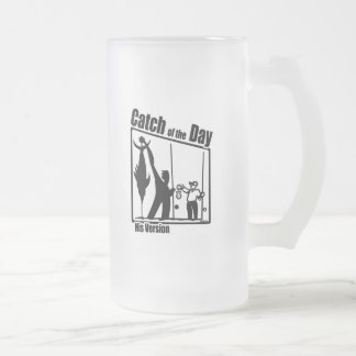 Caneca De Cerveja Vidro Jateado Pesca Engraçada De Mangueira Pesca Humor Captura D