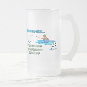 Caneca De Cerveja Vidro Jateado Pesca Engraçada De Mangueiras Peixes De Humor São 