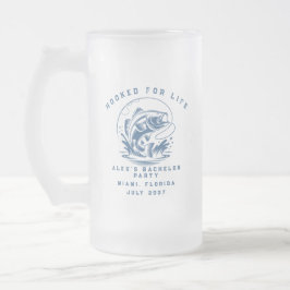 Caneca De Cerveja Vidro Jateado Pescador Divertido Festa de Despedida de Solteiro