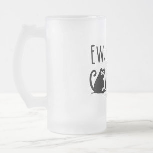 Caneca De Cerveja Vidro Jateado Pessoas Nojentas Gatos Pretos Engraçadinhos 