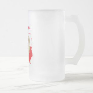 Caneca De Cerveja Vidro Jateado Pierogi Smacznego Mapa Polonês