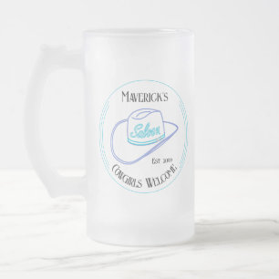 Caneca De Cerveja Vidro Jateado Pint de Drinkware do Saloon do Cowboy Retroativo
