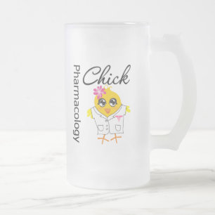 Caneca De Cerveja Vidro Jateado Pintinho da farmacologia