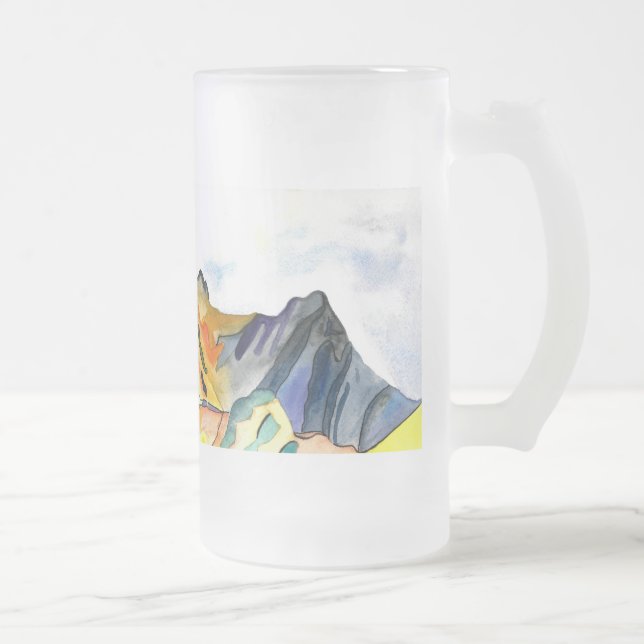 Caneca De Cerveja Vidro Jateado Piques de Langdale (Direita)