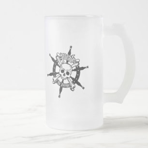 Caneca De Cerveja Vidro Jateado Pirate Beer Mug