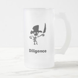 Caneca De Cerveja Vidro Jateado Pirate Diligence