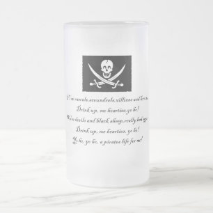Caneca De Cerveja Vidro Jateado PirateLife, GlassMug