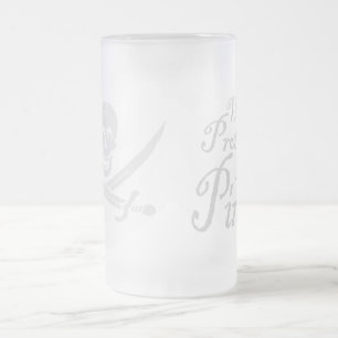 Caneca De Cerveja Vidro Jateado PirateWarning,Mug