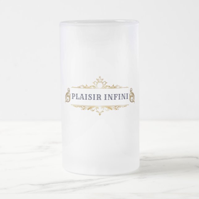 CANECA DE CERVEJA VIDRO JATEADO PLAISIR INFINI   (Centro)