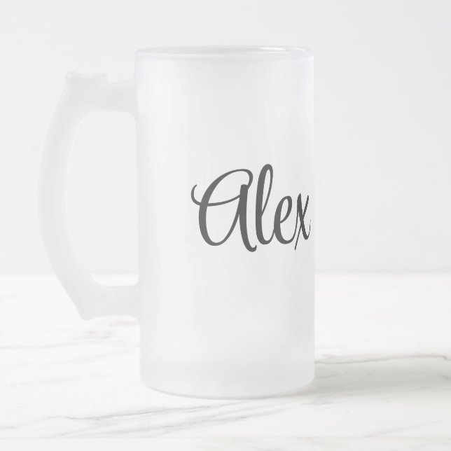 Caneca De Cerveja Vidro Jateado Playing soccer graphic black (Esquerda)