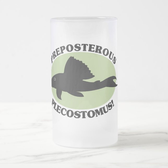 Caneca De Cerveja Vidro Jateado Plecostomus absurdo (Centro)