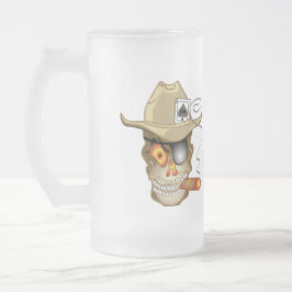Caneca De Cerveja Vidro Jateado POKER TOURNATIONS Fosco Vidro