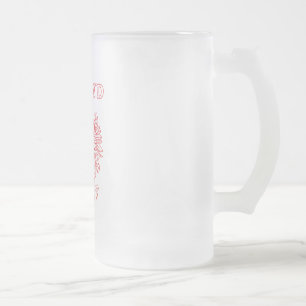 Caneca De Cerveja Vidro Jateado Polônia com águia vermelha polonesa
