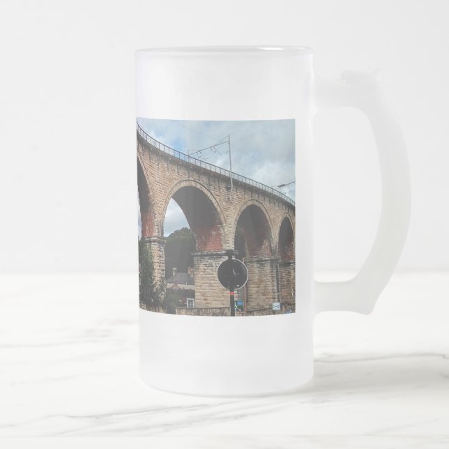 Caneca De Cerveja Vidro Jateado Ponte Durham (Direita)