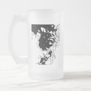 Caneca De Cerveja Vidro Jateado Porta da Flor