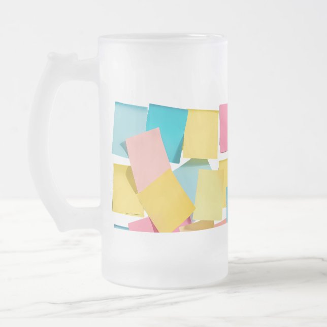 Caneca De Cerveja Vidro Jateado Post It, Post Me (Esquerda)
