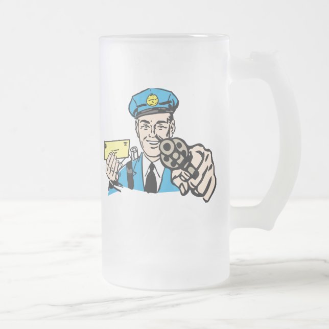 Caneca De Cerveja Vidro Jateado Postal (Direita)