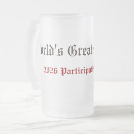 Caneca De Cerveja Vidro Jateado Prêmio de Participação do Pai Mais Incrível do Mun