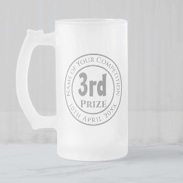 Caneca De Cerveja Vidro Jateado Prêmio de troféu do 3º Prêmio Competição