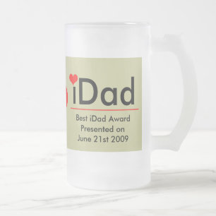 Caneca De Cerveja Vidro Jateado prêmio iPai-Melhor iPai Muda para o Ano Atual