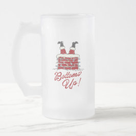 Caneca De Cerveja Vidro Jateado Presente de festa de Natal engraçado do Papai Noel