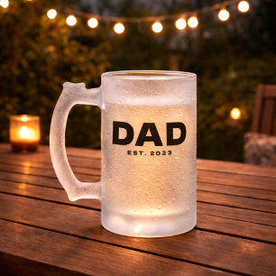 Caneca De Cerveja Vidro Jateado Presente Estabelecido para o Papai Copo de Cerveja