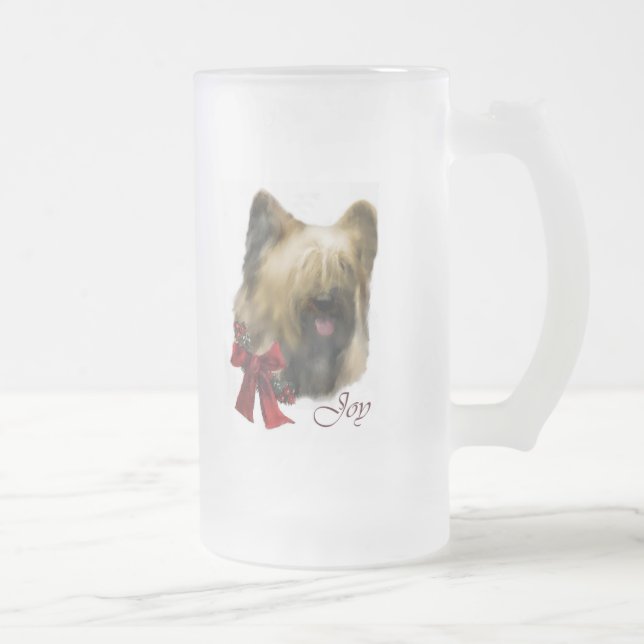 Caneca De Cerveja Vidro Jateado Presentes de Natal Briard (Direita)