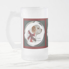 Caneca De Cerveja Vidro Jateado Presentes de Natal Clumber Spaniel