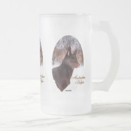 Caneca De Cerveja Vidro Jateado Presentes de Natal em Kelpie australianos
