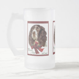 Caneca De Cerveja Vidro Jateado Presentes de Natal Ingleses do Springer Spaniel