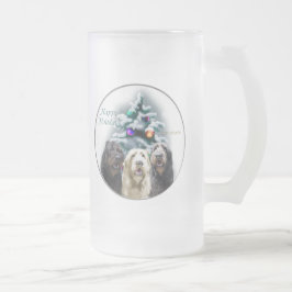 Caneca De Cerveja Vidro Jateado Presentes de Natal Labradoodle