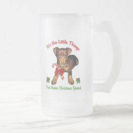 Caneca De Cerveja Vidro Jateado Presentes de Natal Miniatura Pinscher