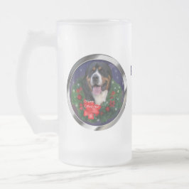 Caneca De Cerveja Vidro Jateado Presentes de Natal para Cachorro na Grande Suíça