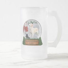Caneca De Cerveja Vidro Jateado Presentes de Natal para ouro Retriever