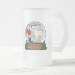 Caneca De Cerveja Vidro Jateado Presentes de Natal para ouro Retriever
