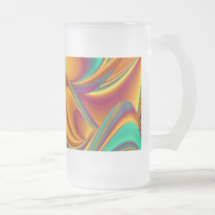 Caneca De Cerveja Vidro Jateado Primavera Verão Outono Flores Magia