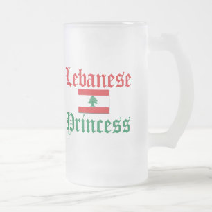 Caneca De Cerveja Vidro Jateado Princesa de Líbano