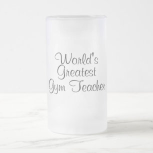 Caneca De Cerveja Vidro Jateado Professor de Gym dos mundos o grande