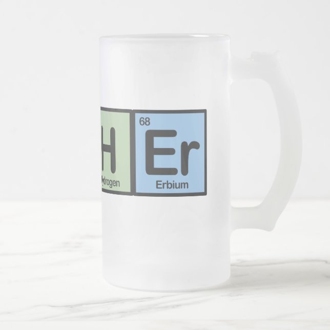 Caneca De Cerveja Vidro Jateado Professor feito dos elementos (Direita)