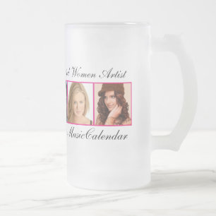 CANECA DE CERVEJA VIDRO JATEADO PROMO 5 MULHERES BRILHANTES DO CALENDÁRIO DE