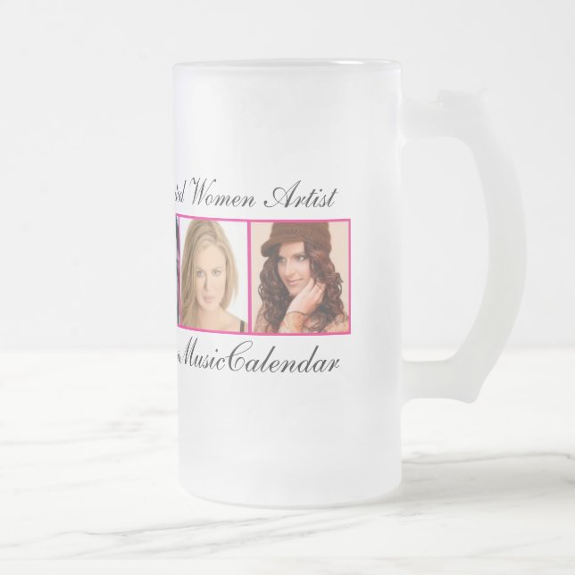 CANECA DE CERVEJA VIDRO JATEADO PROMO 5 MULHERES BRILHANTES DO CALENDÁRIO DE (Direita)